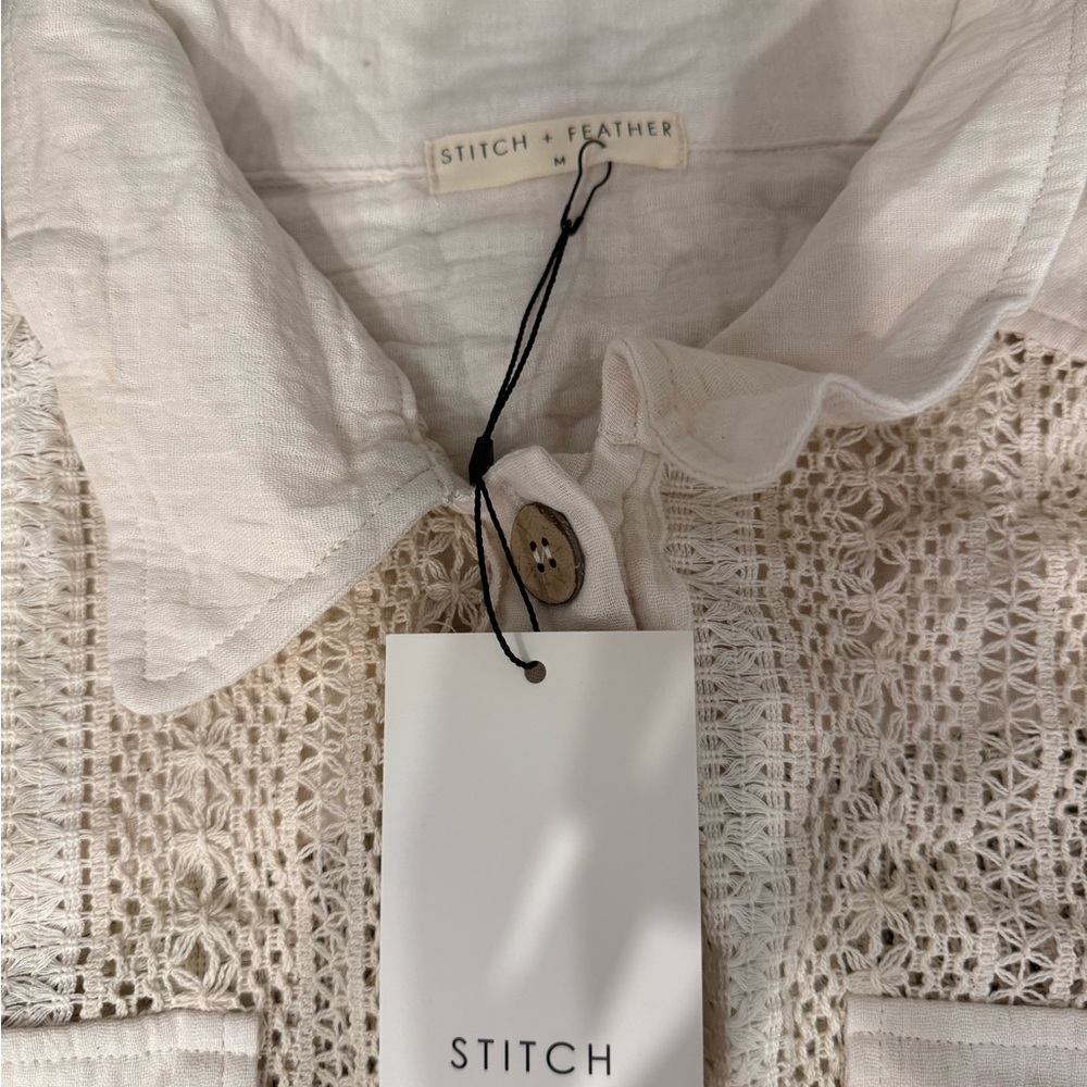 Cream Women's Crochet Jacket - Picture 9 of 10